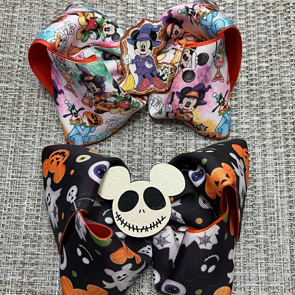 Disney Halloween Themed Hair Bows